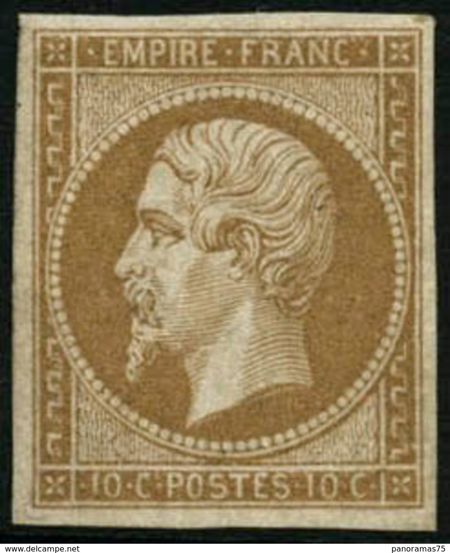 ** N°13A 10c Bistre, Type I - TB - 1853-1860 Napoléon III.