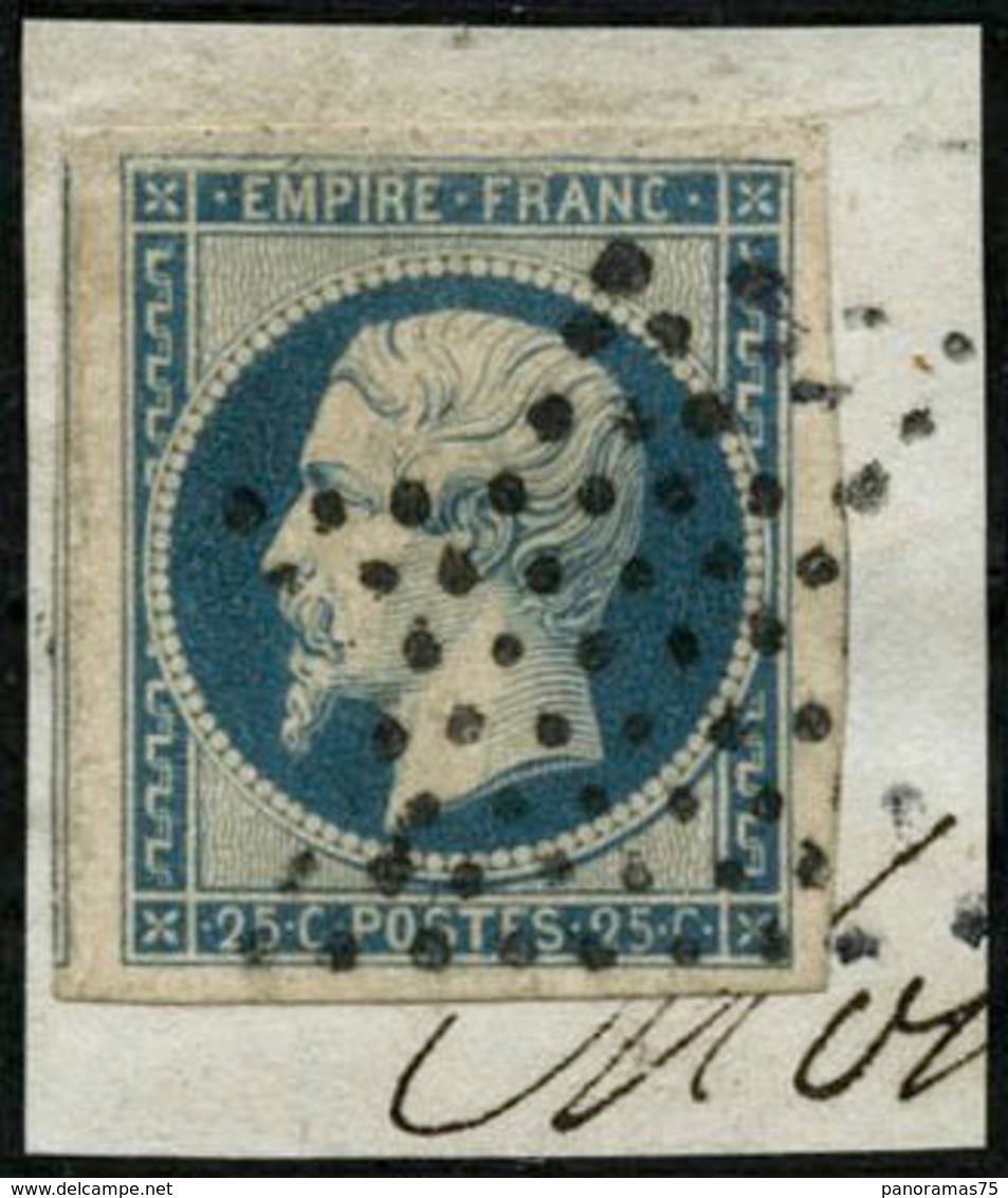 Oblit. N°15 25c Bleu, Grandes Marges - TB - 1853-1860 Napoléon III.