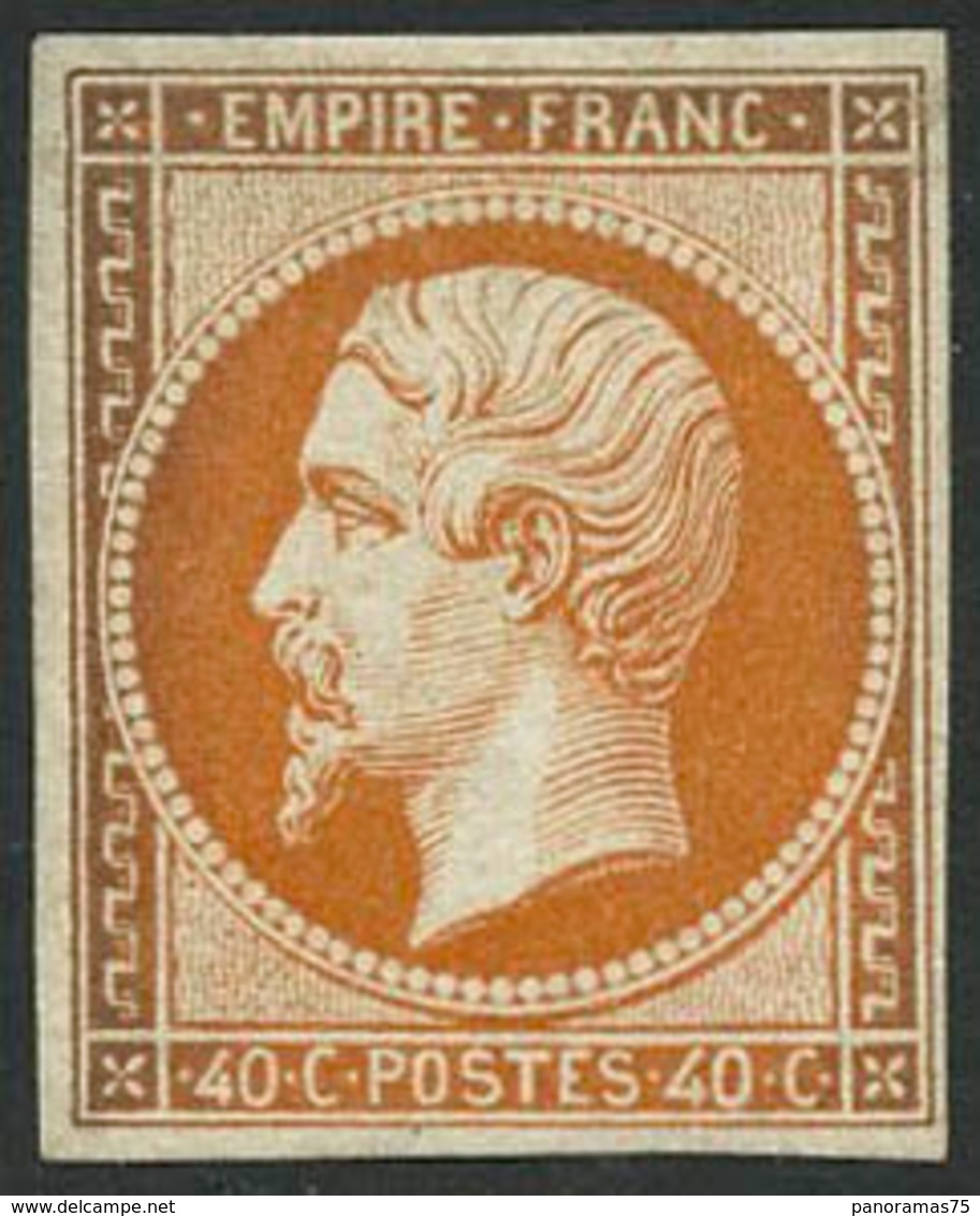 ** N°16 40c Orange, Signé Roumet - TB - 1853-1860 Napoléon III.