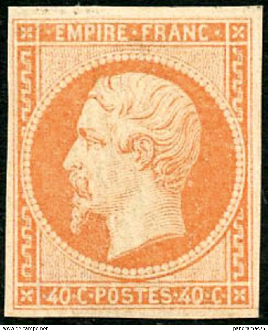 ** N°16 40c Orange, Signé JF Brun - TB - 1853-1860 Napoléon III.