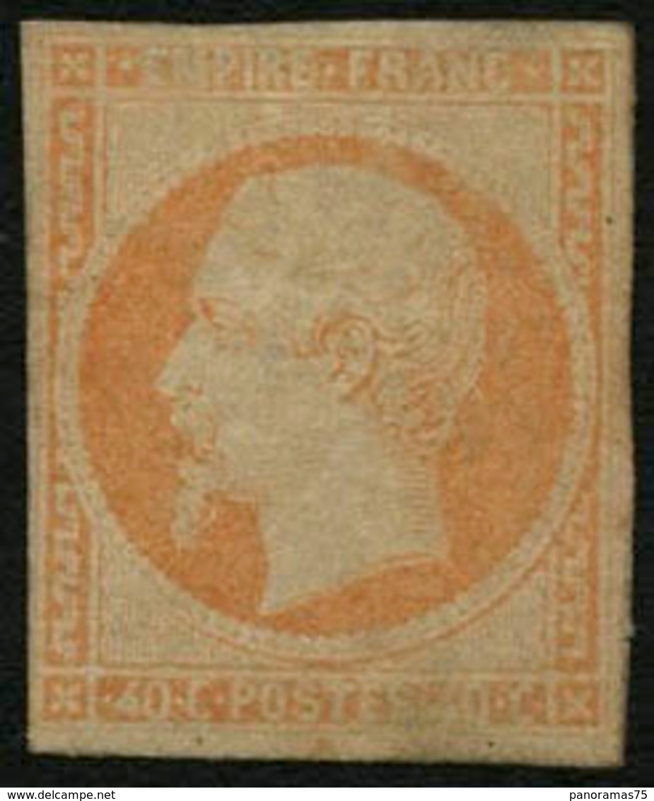 * N°16B 40c Orange S/paille, Qualité Standard, Signé Calves - B - 1853-1860 Napoleon III