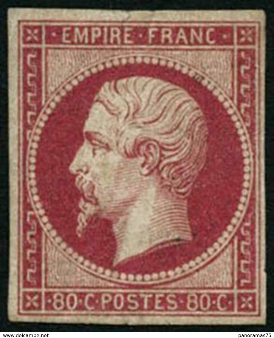 * N°17B 80c Rose, Fraicheur Postale Quasi SC, Signé Calves - TB - 1853-1860 Napoléon III.