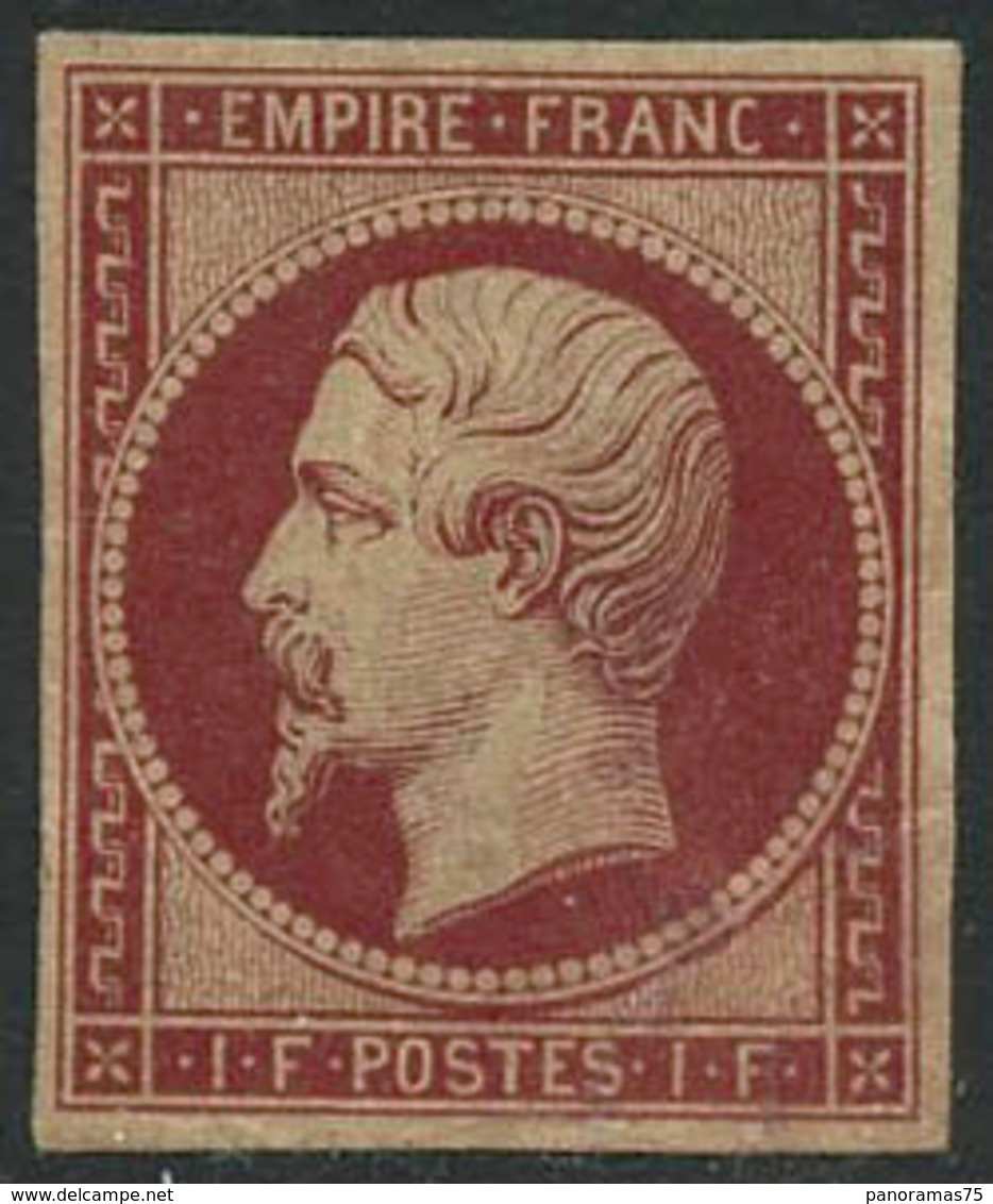 ** N°18d 1F Carmin, Reimp Luxe - TB - 1853-1860 Napoléon III.