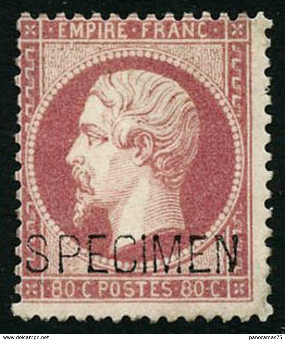 ** N°24d 80c Rose, Surchargé Spécimen - TB - 1862 Napoléon III.