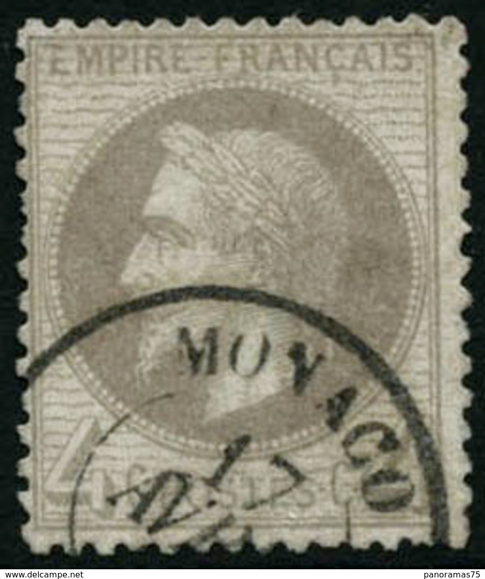 Oblit. N°27 4c Gris, Obl CàD Monaco - TB - 1863-1870 Napoleon III Gelauwerd