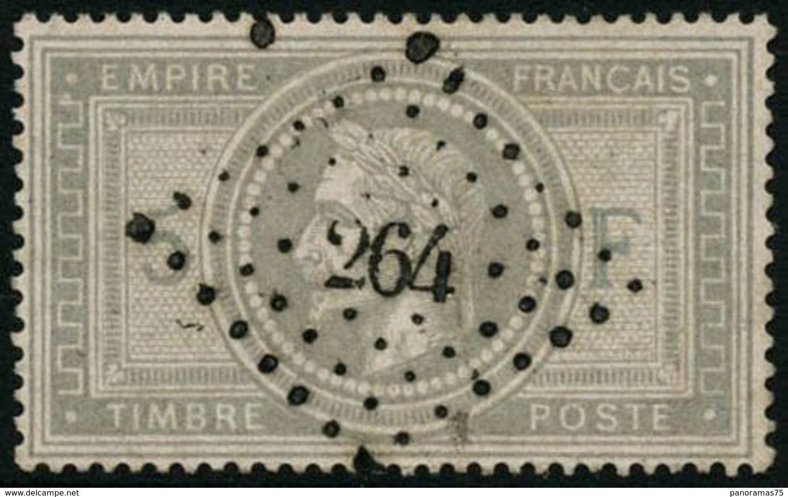 Oblit. N°33 5F Empire, Obl PC, Pièce De Luxe - TB - 1863-1870 Napoléon III. Laure