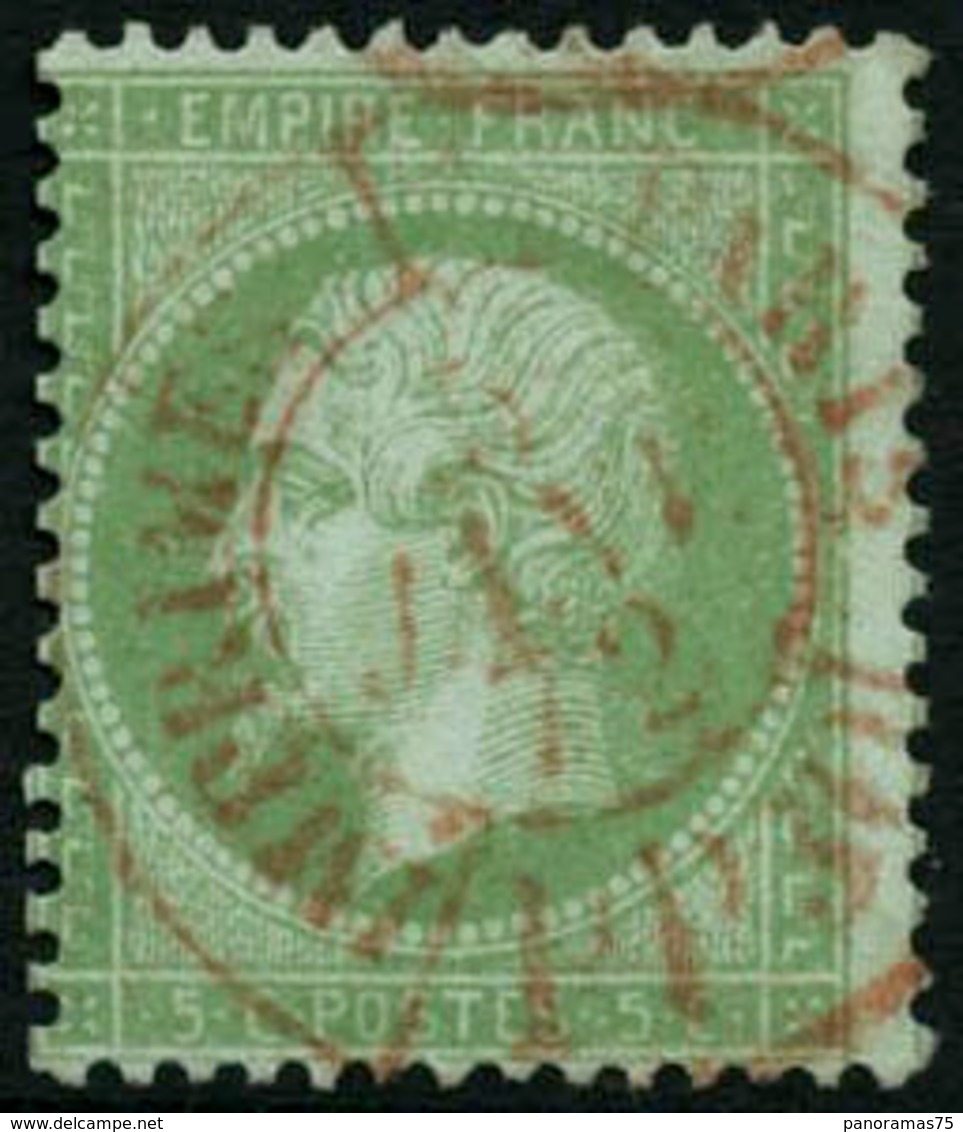 Oblit. N°35 5c Vert Pâle S/bleu, Obl CàD Rouge Des Imprimés - TB - 1863-1870 Napoleon III Gelauwerd