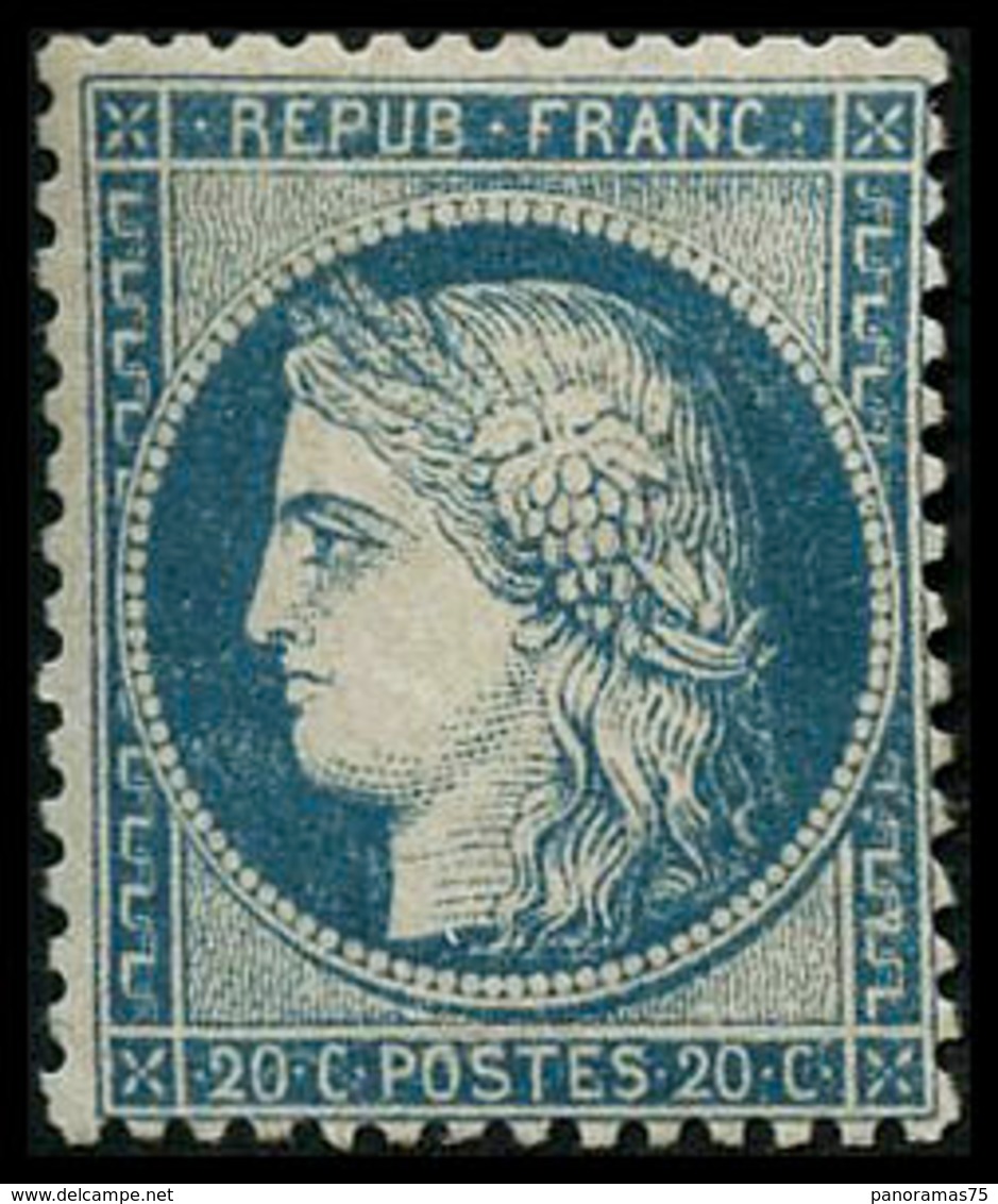 * N°37 20c Bleu, Signé Brun Et Roumet - TB - 1870 Beleg Van Parijs