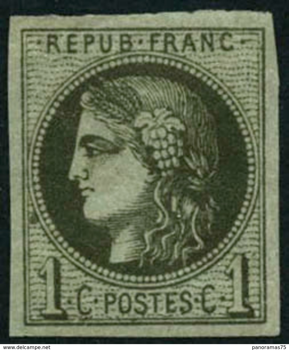 ** N°39Ab 1c Olive Foncé, R1 - TB - 1870 Ausgabe Bordeaux