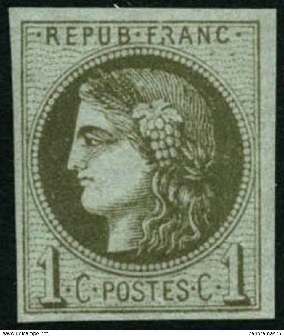 ** N°39Ca 1c Olive Clair R3 - TB - 1870 Ausgabe Bordeaux