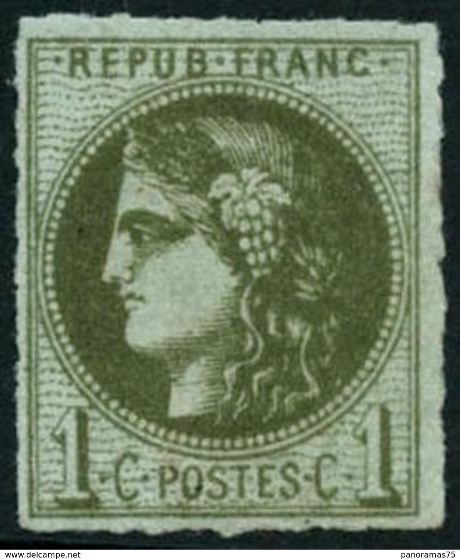 ** N°39Cb 1c Olive Foncé, R3 - TB - 1870 Ausgabe Bordeaux