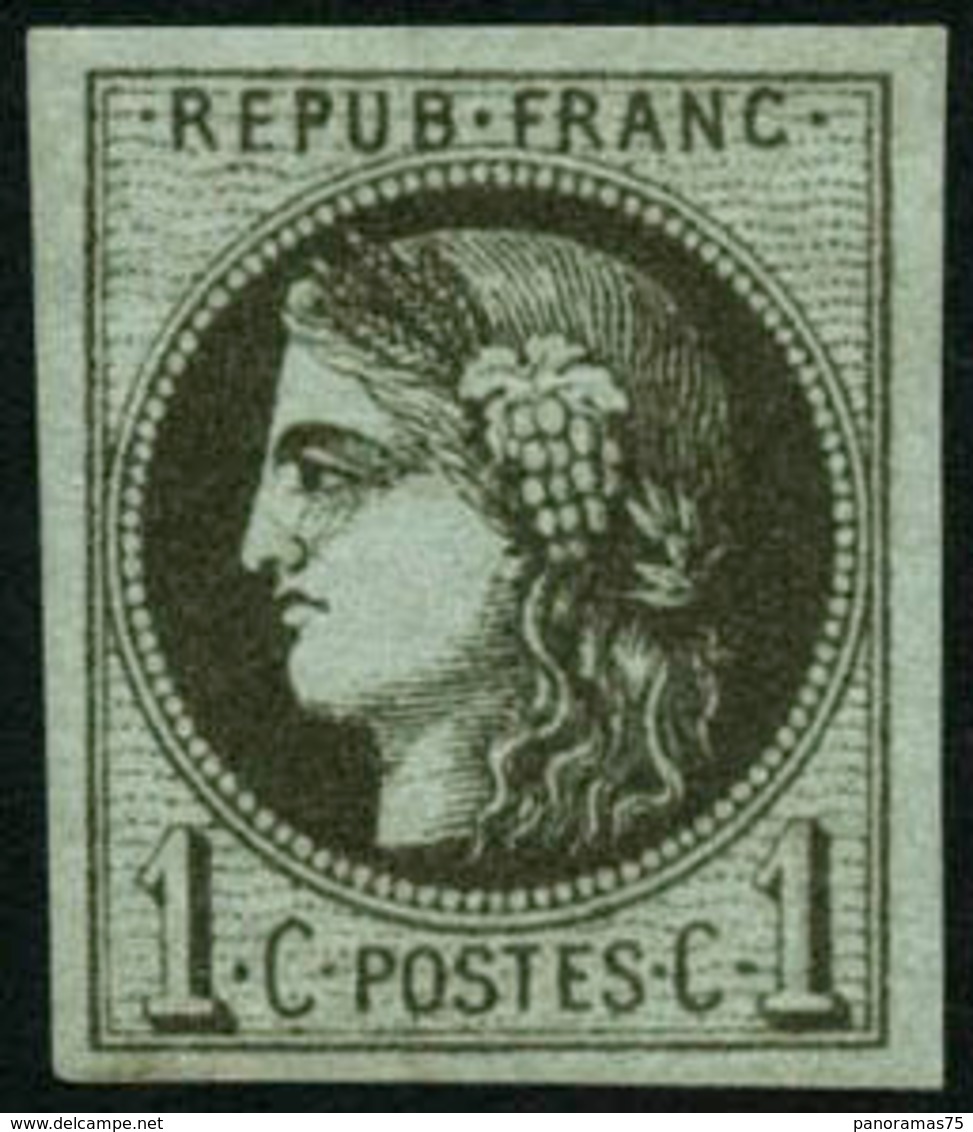 ** N°39Cb 1c Olive Foncé, R3 - TB - 1870 Uitgave Van Bordeaux