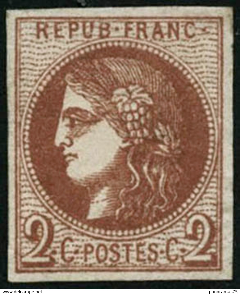 ** N°40Bb 2c Marron R2 - TB - 1870 Ausgabe Bordeaux