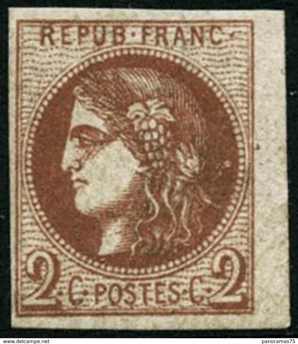 ** N°40Bb 2c Marron, R2 - TB - 1870 Ausgabe Bordeaux