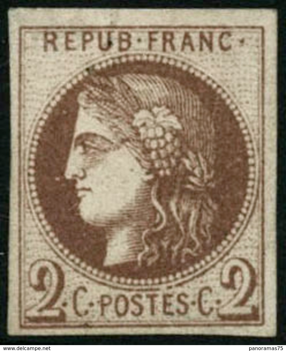 * N°40Bb 2c Marron, R2 - TB - 1870 Ausgabe Bordeaux