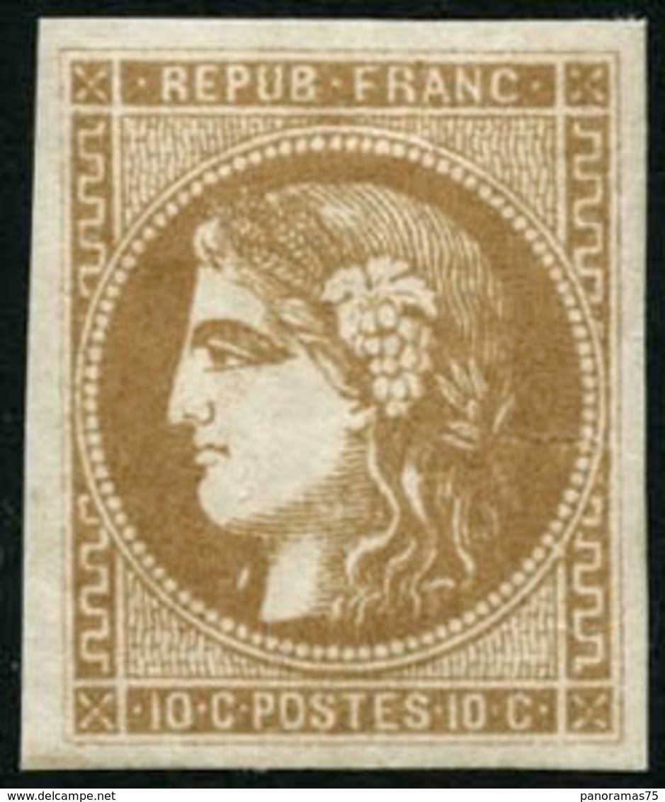 ** N°43A 10c Bistre, R1 - TB - 1870 Ausgabe Bordeaux