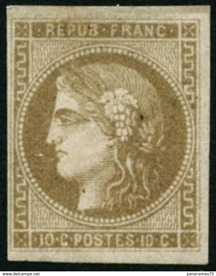 * N°43Ab 10c Bistre Verdâtre, R1 - TB - 1870 Ausgabe Bordeaux