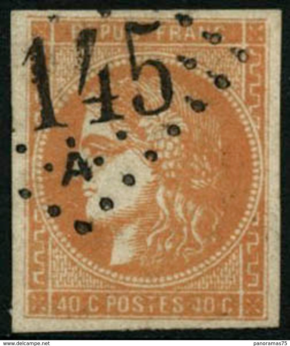 Oblit. N°48 40c Orange - TB - 1870 Ausgabe Bordeaux
