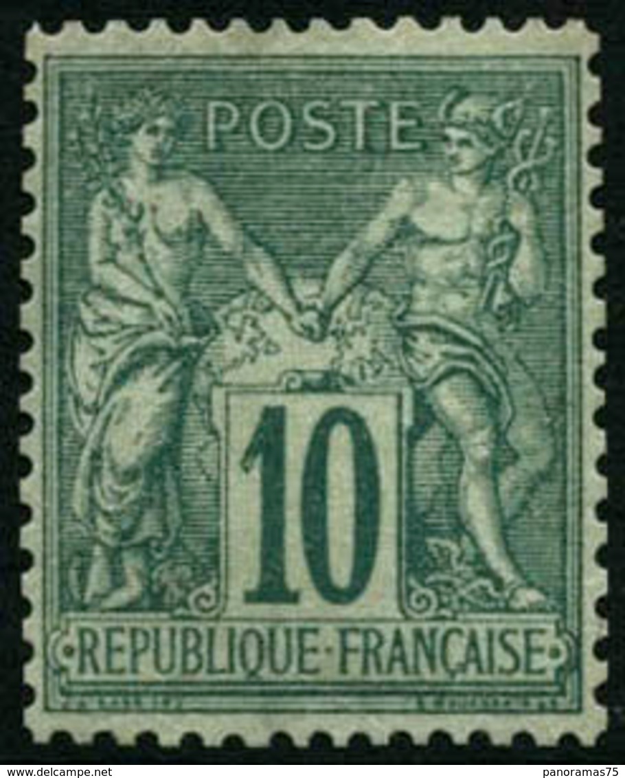 * N°76 10c Vert, Signé Brun - TB - 1876-1878 Sage (Typ I)