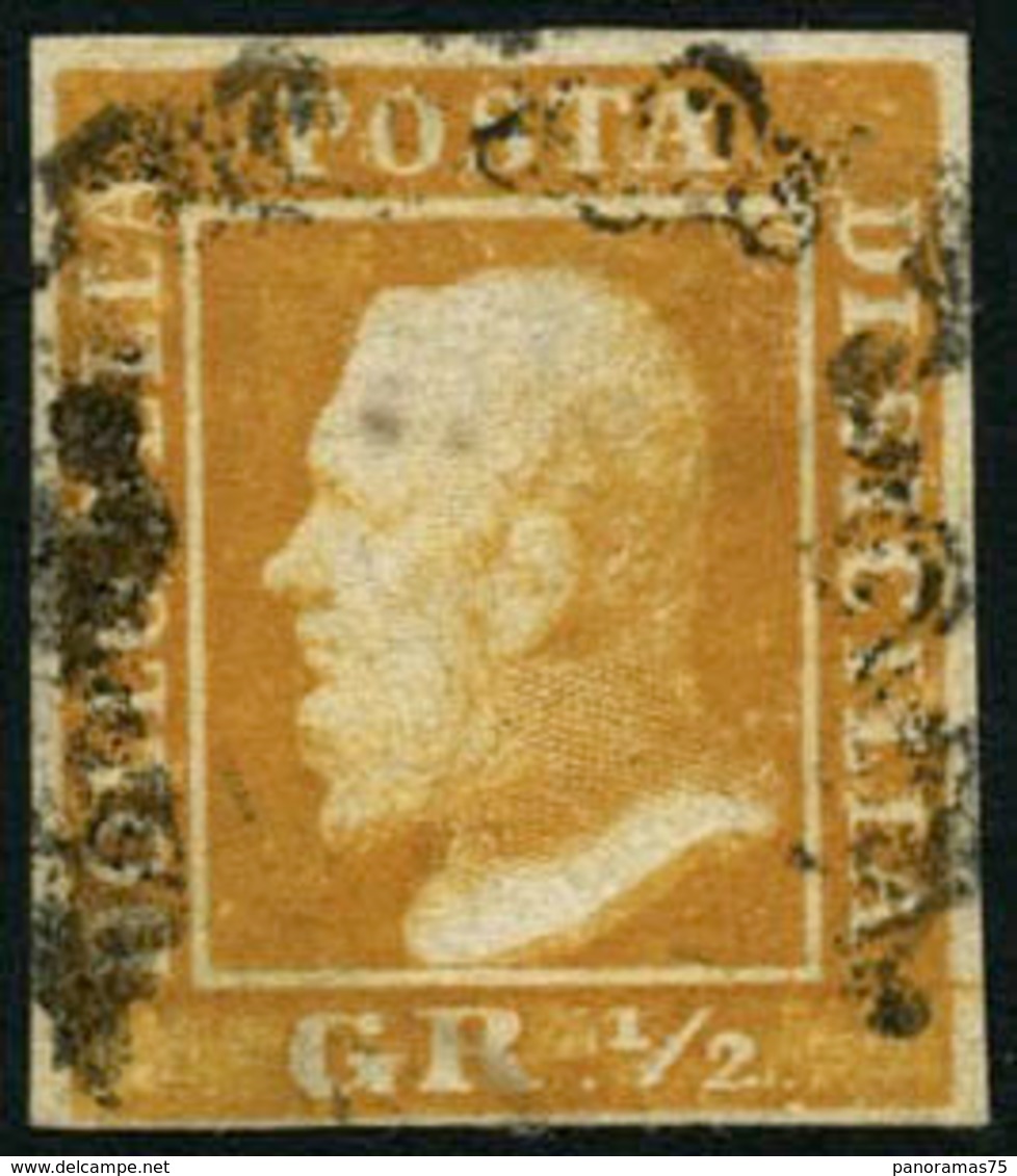 Oblit. N°18 1/2g Orange - TB - Sicilië