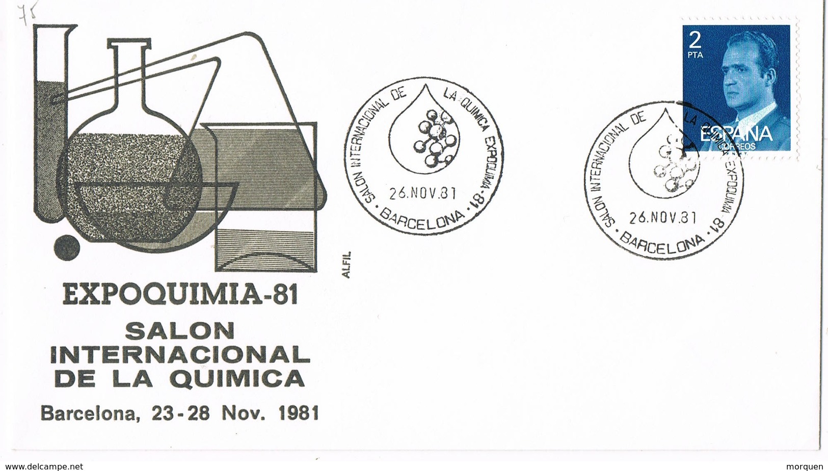 30537. Carta BARCELONA 1981. EXPOQUIMIA 81. Salon Internacional Quimica - Cartas & Documentos