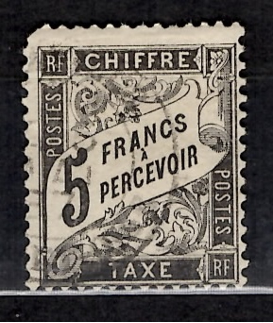 France Timbre Taxe YT N° 24 Oblitéré. Rare! A Saisir! - 1859-1959 Oblitérés