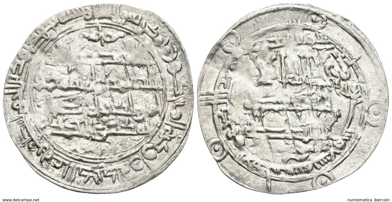 EMIRATO INDEPENDIENTE. Muhammad I. Dirham. 269H. Al-Andalus. V. 309; Miles 162var. Ar. 2,83g. MBC+. Escasa. - Islamische Münzen