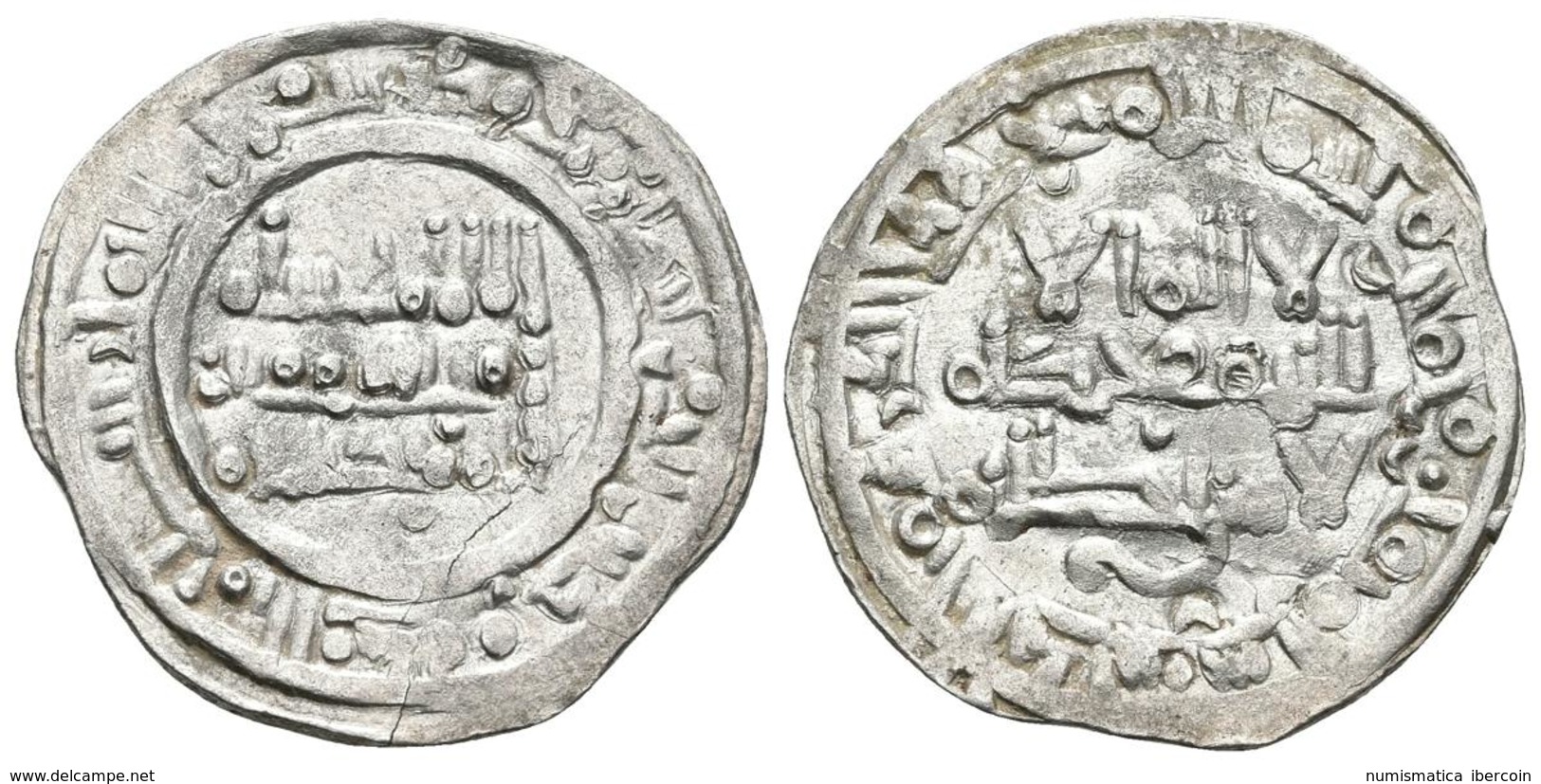 CALIFATO DE CORDOBA. Hisham II. Dirham. 388H. Al-Andalus. V. 596. Ar. 2,61g. MBC+. Escasa. - Islamic