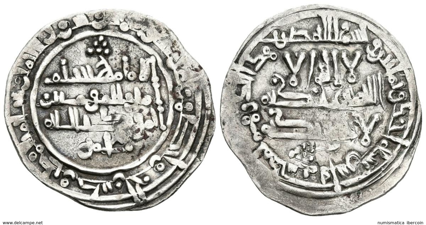 CALIFATO DE CORDOBA. Hisham II. Dirham. 381H. Madinat Fas (Fez). Citando 'Amir. V. 607. Ar. 3,10g. Acuñación Cuidada Par - Islamiche