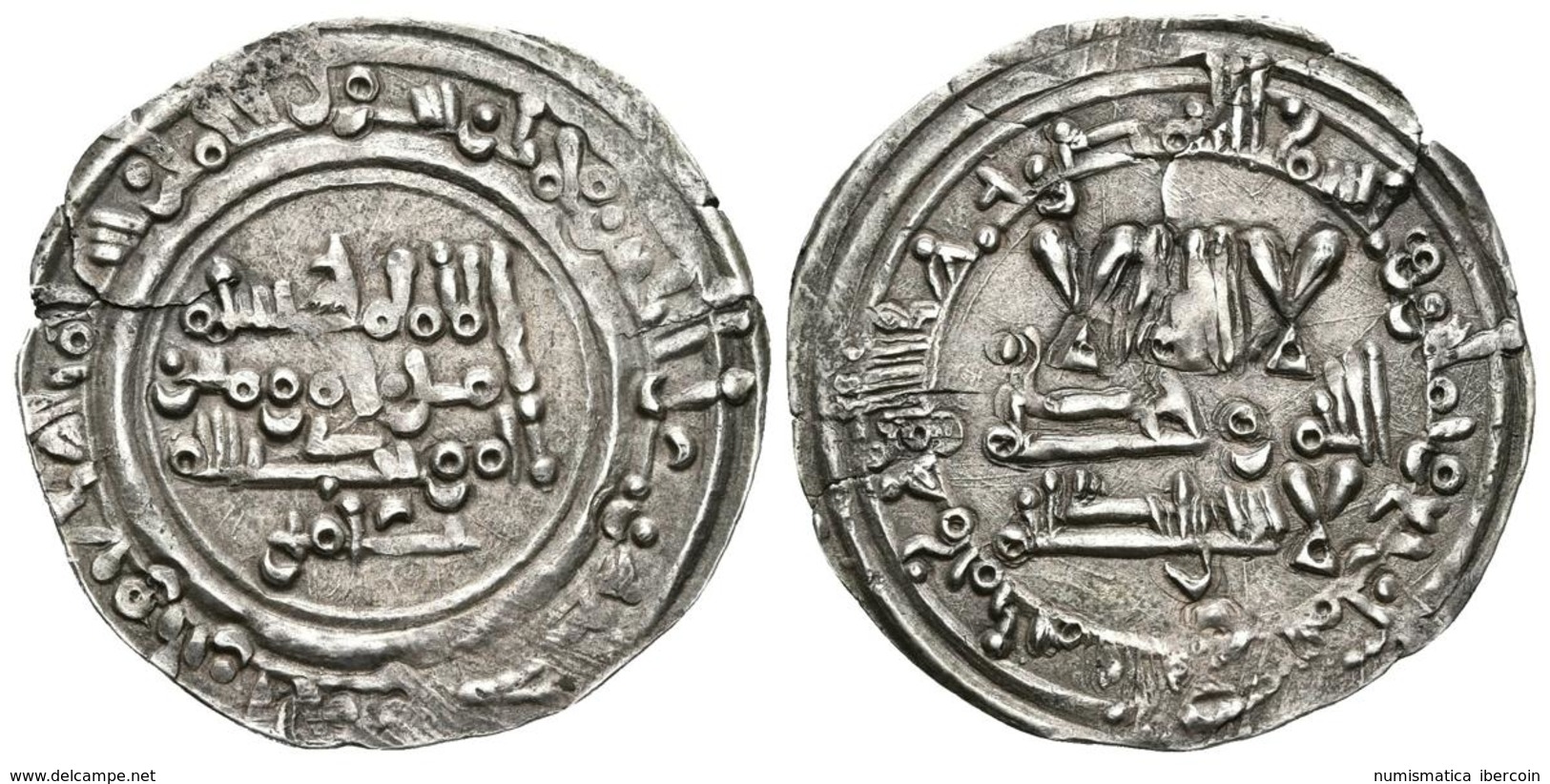 CALIFATO DE CORDOBA. Hisham II. Dirham. 384H. Madinat Fas (Fez). Citando 'Amir. V. 609. Ar. 2,31g. Muy Buena Acuñación P - Islamiche