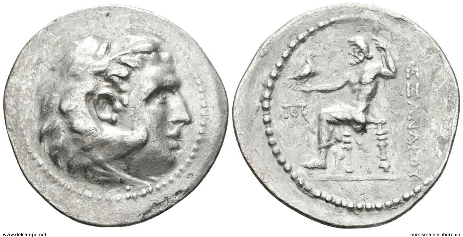 ASIA MENOR. Alejandro III Magno. Tetradracma. 336-323 A.C. Ceca Incierta. A/ Cabeza De Herakles Con Piel De León A Derec - Grecques