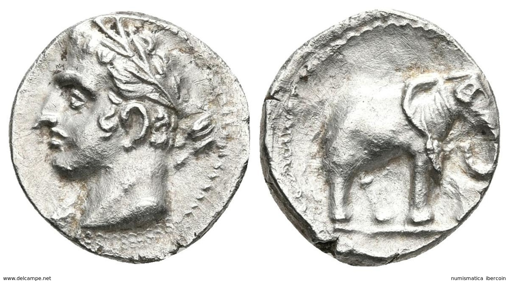CARTAGONOVA. 1/4 Shekel. 220-205 A.C. Cartagena (Murcia). A/ Cabeza De Melkart-Heracles, Laureada A Izquierda Con Clava. - Gauloises
