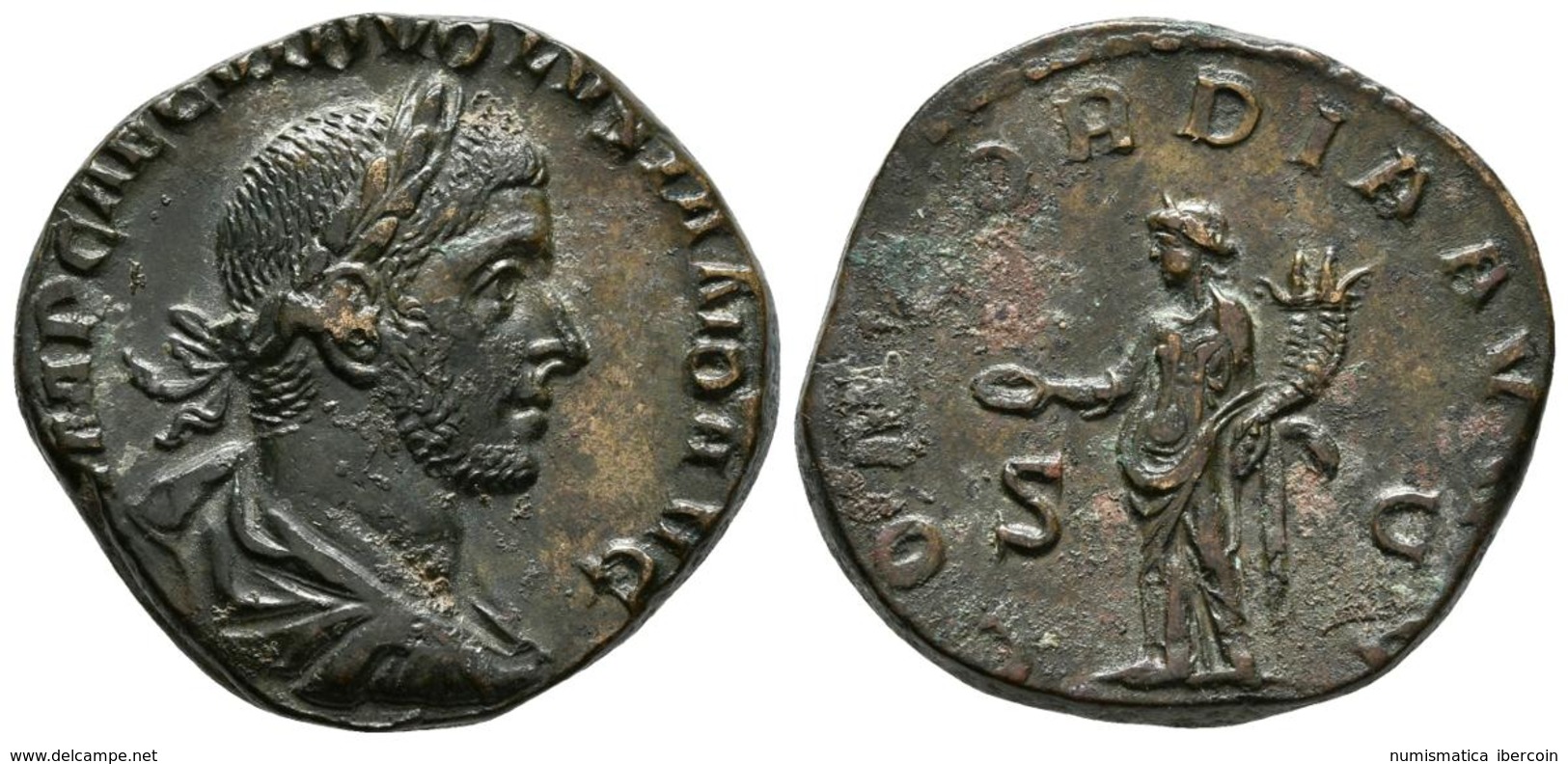 VOLUSIANO. Sestercio. 251-253 D.C. Roma. A/ Busto Laureado Y Drapeado Con Coraza A Derecha. IMP CAE C VIB VOLVSIANO AVG. - Otros & Sin Clasificación