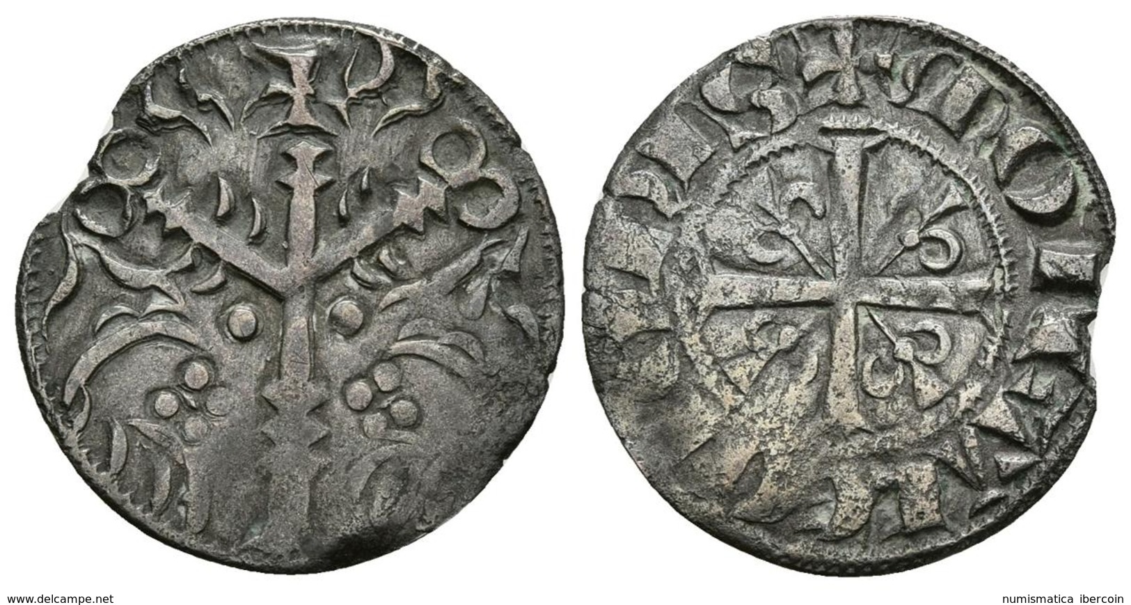 FERNANDO III. Dinero. (1217-1252). León. AB. 212. Ve. 0,70g. Bonita Pátina. MBC+. Escasa. - Autres & Non Classés