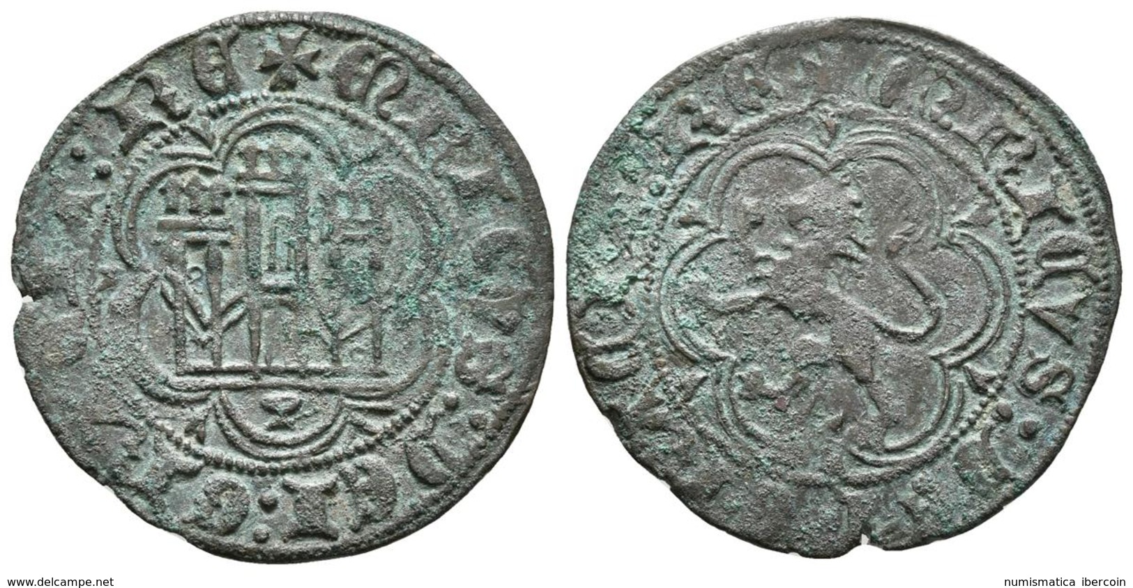 ENRIQUE III. Blanca. (1390-1406). Cuenca, Cuenco Pequeño. Leyenda: + ENRICUS : DEI : GRACIA : RE. AB 600. Ve. 1,95g. MBC - Otros & Sin Clasificación