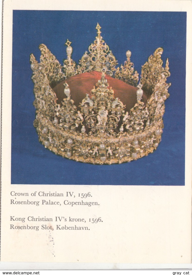 Crown Of Christian IV, 1596, Rosenborg Palace, Copenhagen, 1973 Used Postcard [22259] - Denmark