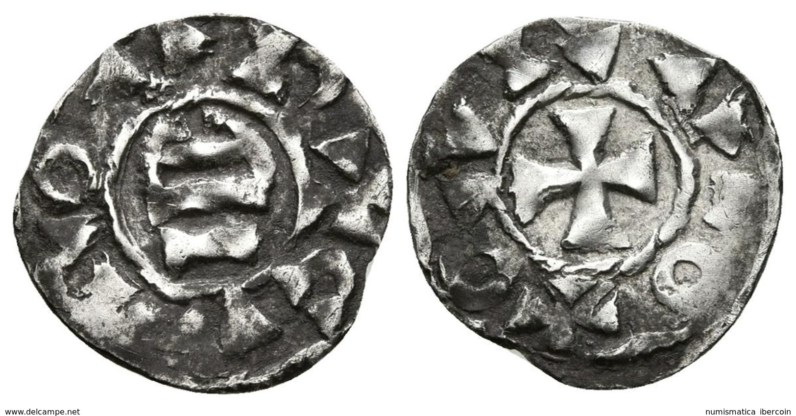 BISBE TEODORIC. Diner. (904-937). Comtat De Barcelona. Cru.V.S. No Cita; Cru.C.G. 1812; Balaguer 12.1. Ar. 0,72g. MBC+.  - Other & Unclassified