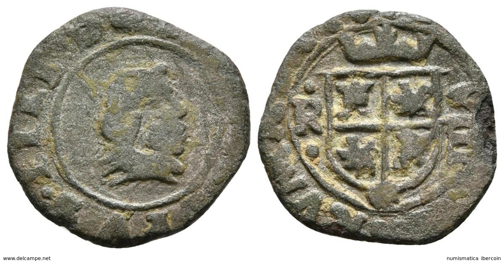 FELIPE IV. 8 Maravedís. (1661). Coruña R. Acuñada A Martillo. Cal-No Cita; J.S. M-141. Ae. 1,40g. BC+. Rara. - Autres & Non Classés