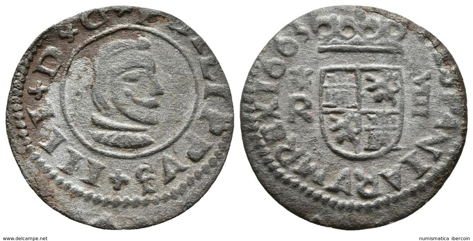 FELIPE IV. 8 Maravedís. 1663. Coruña R. Cal-1305; J.S. M-156. Ae. 1,94g. MBC. - Other & Unclassified