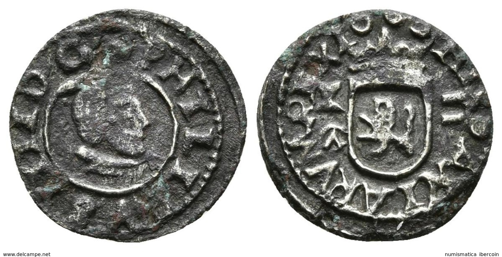 FELIPE IV. 2 Maravedís. 1663. Cuenca CA. Una Sóla P En El Nombre Del Rey. Cal-1348; J.S. M-219. Ae. 0,53g. MBC+. Escasa. - Autres & Non Classés