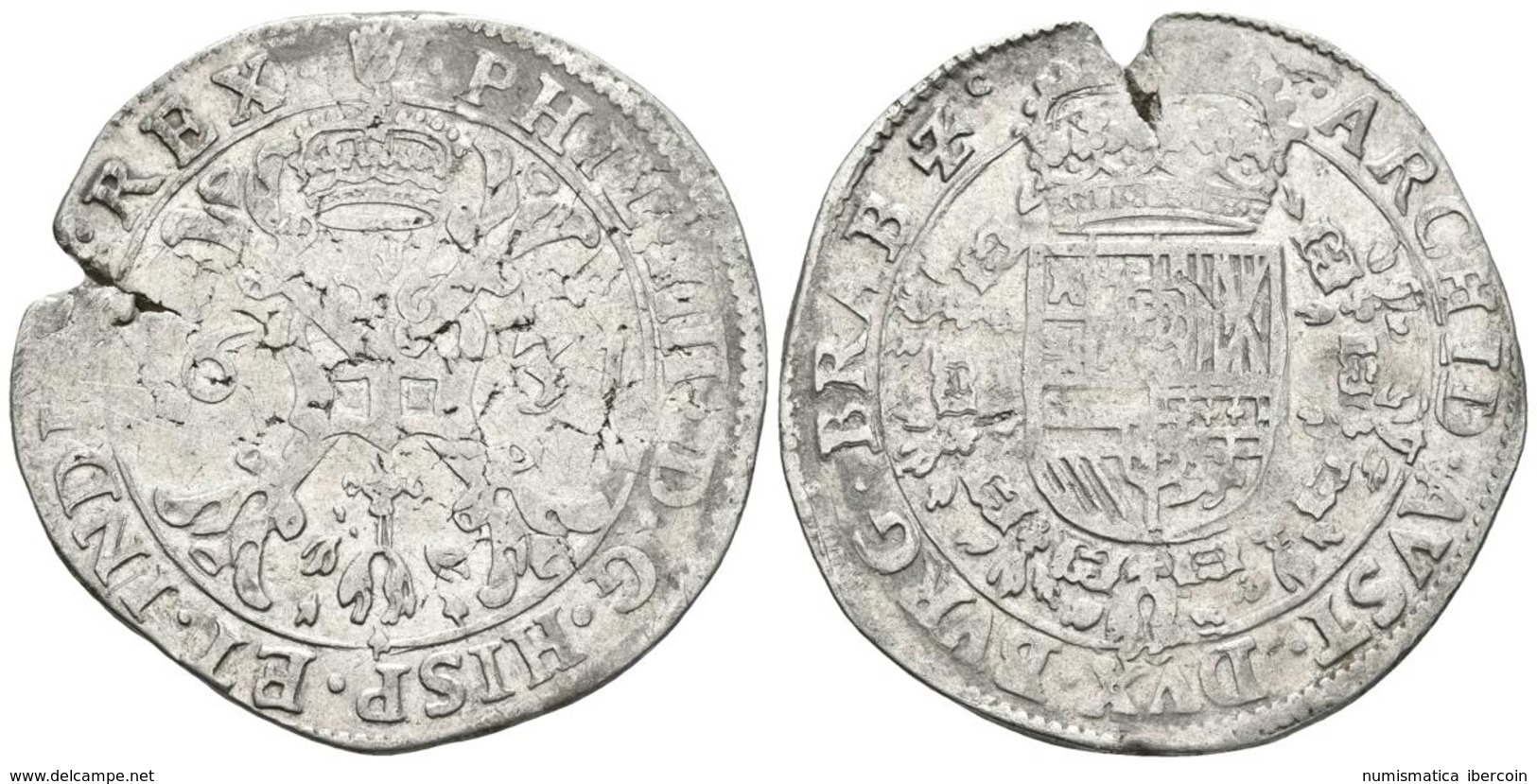 FELIPE IV. 1/2 Patagón. 1631. Amberes. Vti. 937; Dav-4462. Ar. 13,7g. MBC. - Other & Unclassified