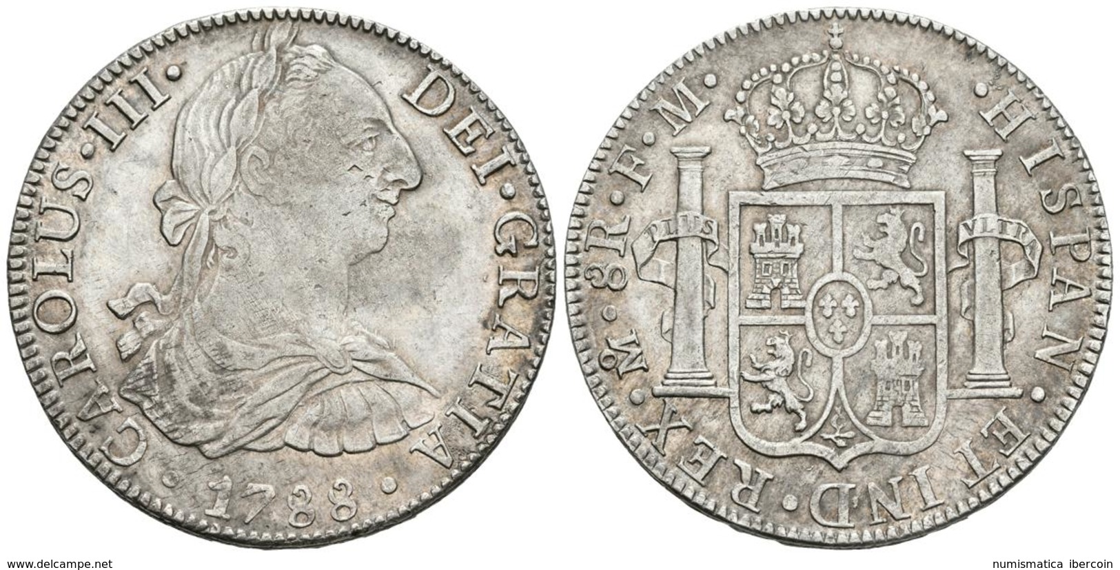 CARLOS III. 8 Reales. 1788. México FM. Cal-942. Ar. 26,99g. MBC+. - Other & Unclassified