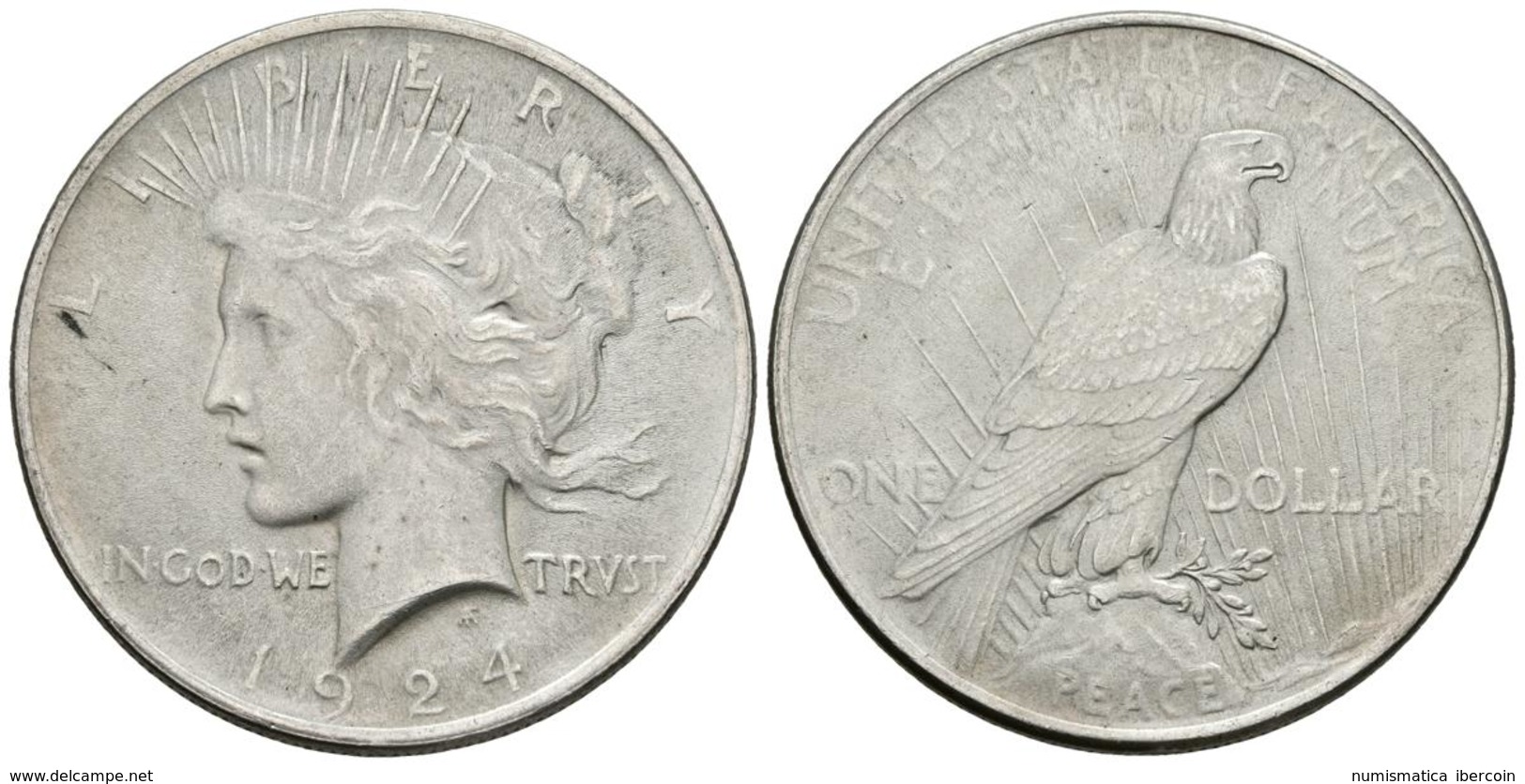 ESTADOS UNIDOS. 1 Dollar. 1924. Philadelphia. Km#150. Ar. 26.83g. EBC. - Otros & Sin Clasificación