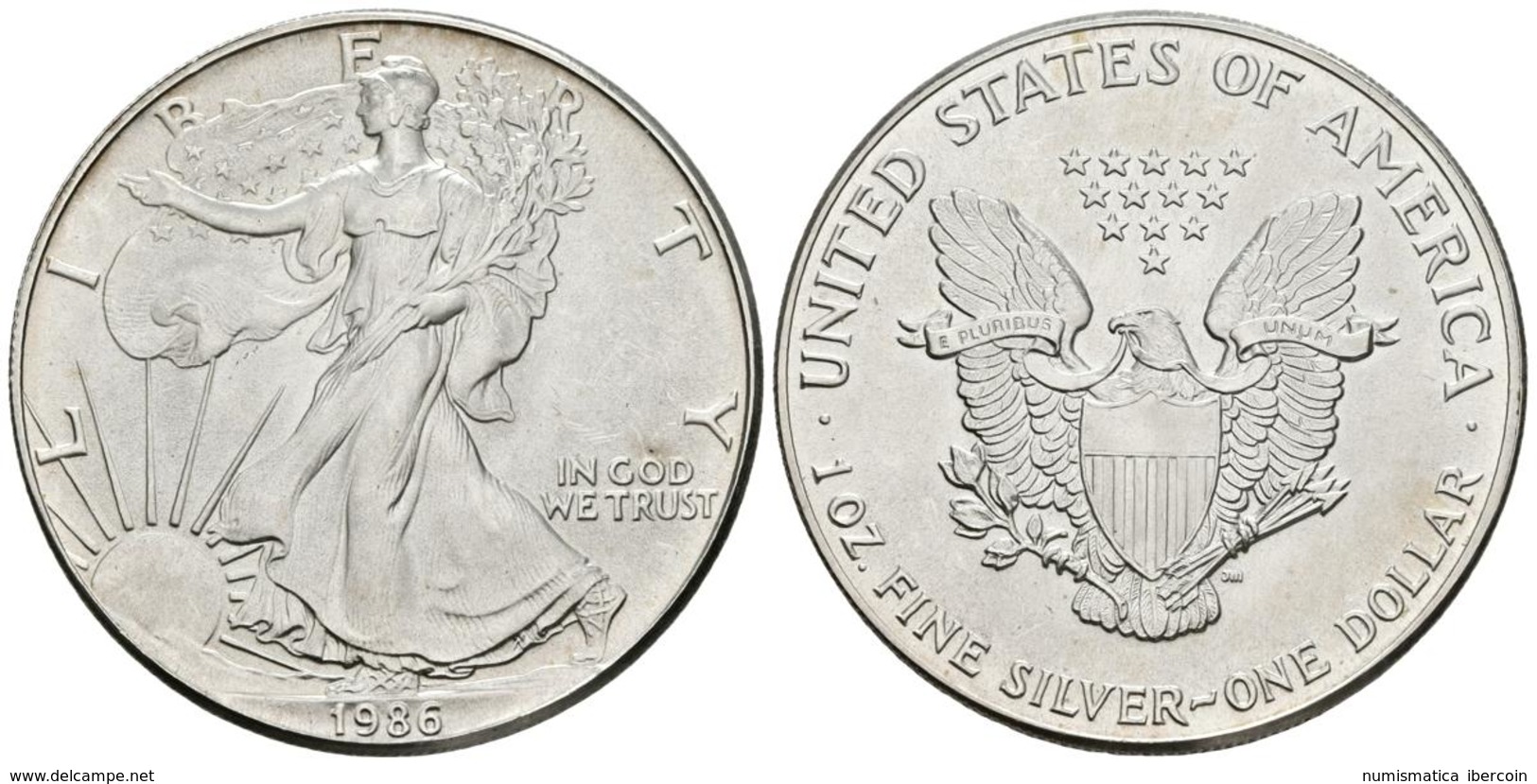 ESTADOS UNIDOS. 1 Dollar. 1986. Km#273. Ar. 31,22g. SC. - Other & Unclassified