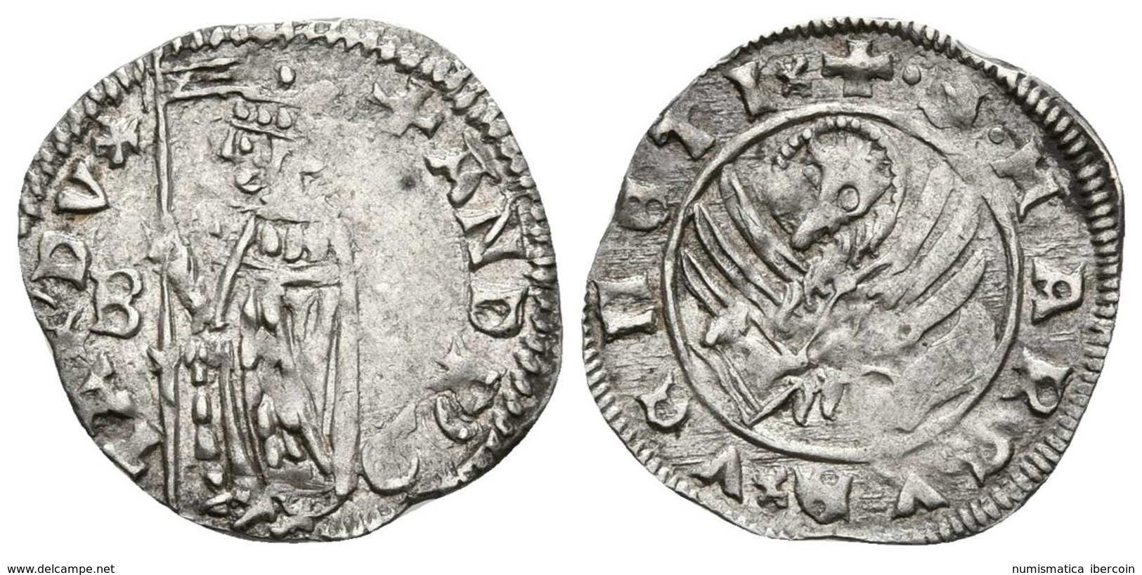 ITALIA. Andrea Contarini. Soldino. (1368-1382). Venecia. Biaggi 2846. Ar. 0,50g. MBC. - Autres & Non Classés