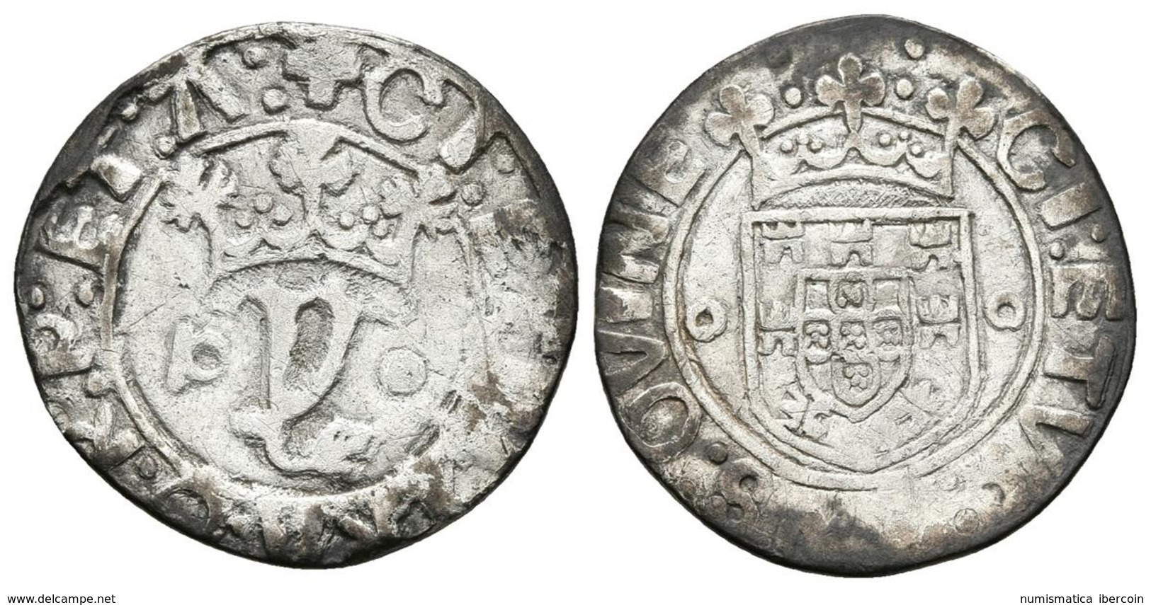 PORTUGAL. Joao II. Vintem. 1481-1495. Porto. Gomes 20.30. Ar. 1,77g. MBC-/MBC. Escasa. - Other & Unclassified