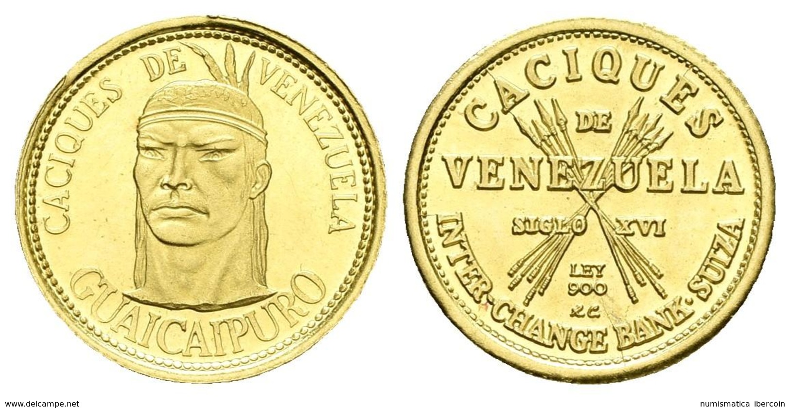 VENEZUELA. 1960. Caciques De Venezuela-Guaicaipuro. Au. 1,51g. SC. - Autres & Non Classés