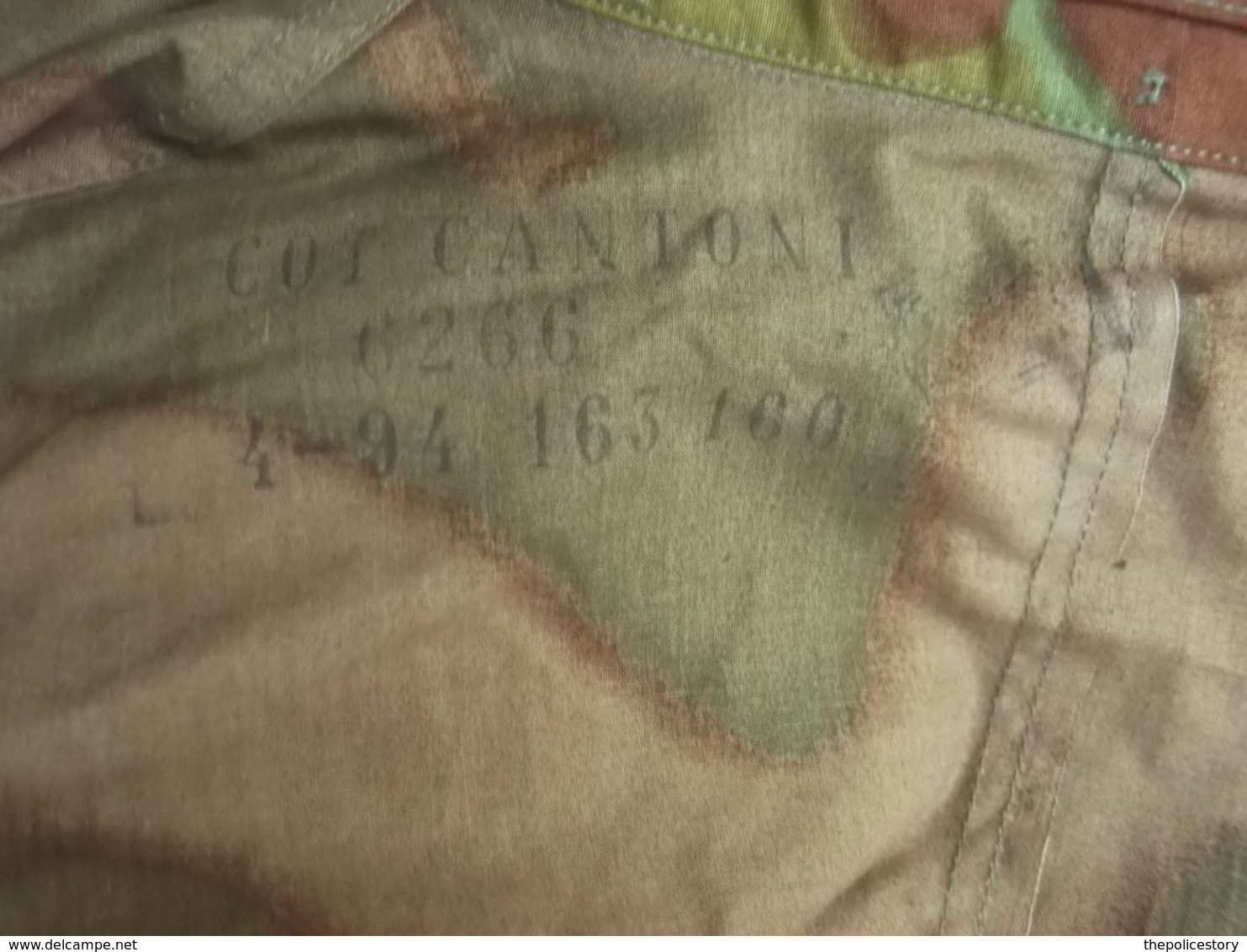 Giacca Pantaloni Mimetica M29 Maresciallo E.I.  Anni '70/80 Marcata Completa Ottima Tg. XL - Divise
