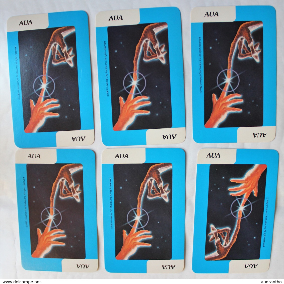 peu courant jeu de cartes vintage 1982 Parker film E.T. l'extraterrestre Steven Spielberg Kartenspiel Der Ausserirdische