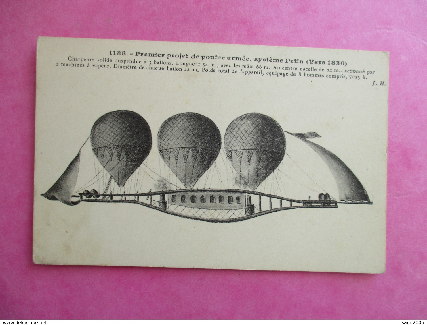 CPA PREMIER PROJET DE POUTRE ARMEE SYSTEME PETIN 1830 BALLONS - Montgolfières